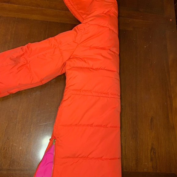 J. Crew Women's Orange Puffer Jacket, Medium - Picture 4 of 9